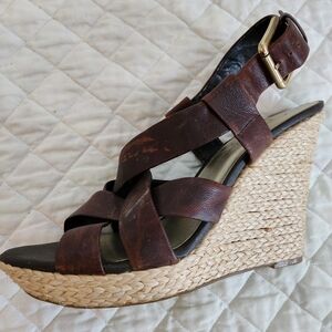 JESSICA Simpson Leather Wedges 10
